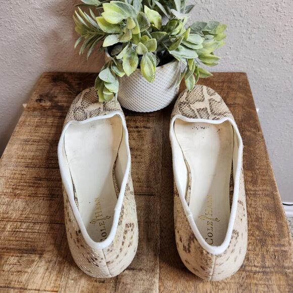 Cole Haan‎ Size 8 Women's Morgan Snake Print Slip On Flats - Picture 10 of 12